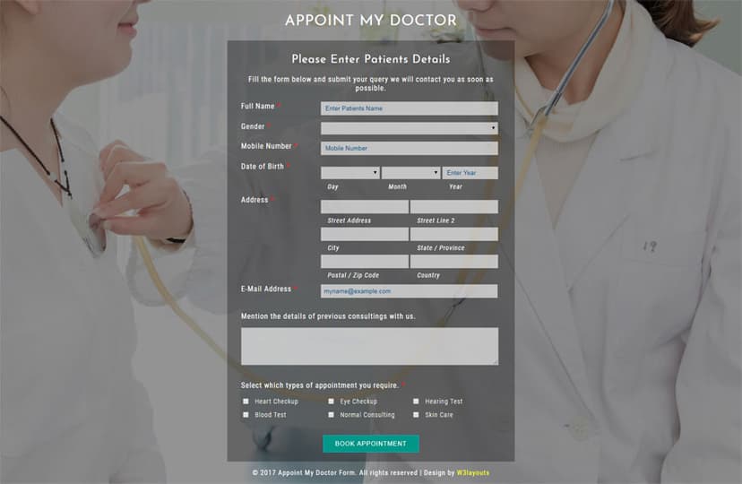 Appoint My Doctor Form